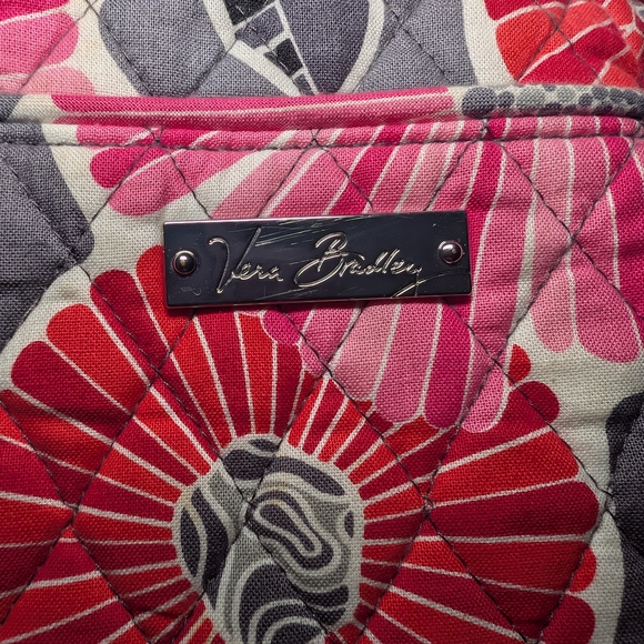 Vera Bradley Pink and Gray Floral Shoulder Bag - Picture 2 of 5